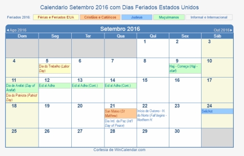 Calendário Dos Estados Unidos Setembro 2016 Em Formato - Holiday March 2013 Calendar, HD Png Download, Free Download