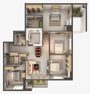 Best House Interior 3d Model - Apartment Interior 3d Model, HD Png Download, Free Download