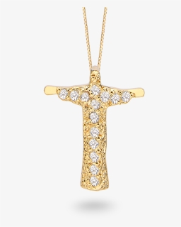 Pingente Cristo Redentor Em Ouro Com Diamantes, HD Png Download, Free Download