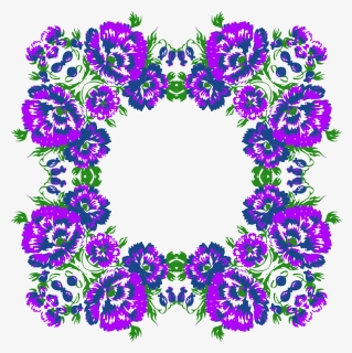 Floral Wreath Frame Variation 2 Clip Arts - Flowers Design, HD Png Download, Free Download