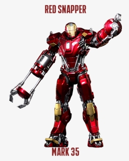 Iron Man Mark 35 Red Snapper , Png Download - Iron Man Mark Xxxv, Transparent Png, Free Download