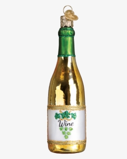 White Wine Bottle Glass Ornament - White Wine, HD Png Download, Free Download