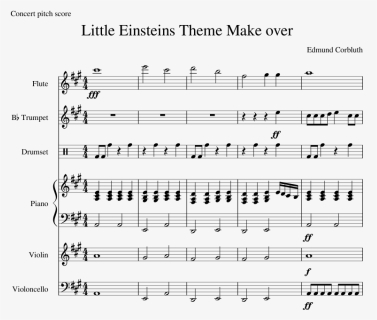Little Einsteins Theme Make Over Sheet Music Composed - Little Einsteins Song Trumpet, HD Png Download, Free Download