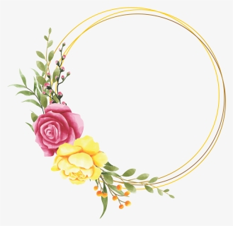 Frame Floral Rosa Png, Transparent Png, Free Download