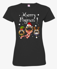 Awesome Merry Pugmas Cute Pug Santa Reindeer Christmas - Nurse Shirts, HD Png Download, Free Download