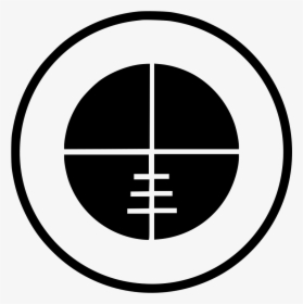 Circle Cross Gun Hunting Sight Sniper Target - Black Circle Cross For Gun, HD Png Download, Free Download