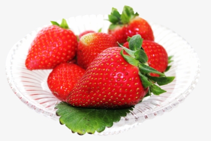Strawberry In Plate Png, Transparent Png, Free Download