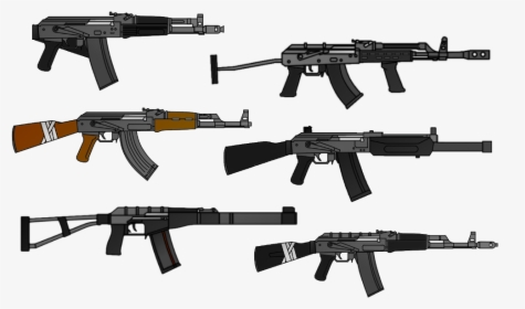 Clip Art Izhmash Saiga Ak - Saiga 12 Vs Ak 47, HD Png Download, Free Download