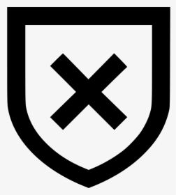 Security Shield Secure Risk Cross Cancel - Thick Letter X, HD Png Download, Free Download