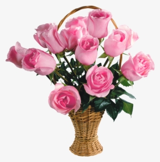 Png Free Library Bouquet Transparent Thought You - Beautiful Pink Rose Flowers, Png Download, Free Download