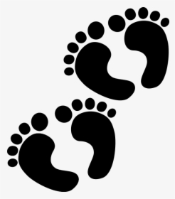 Stencil Svg Baby Footprint - Transparent Background Baby Clip Art, HD Png Download, Free Download
