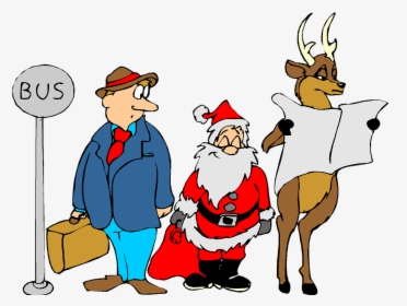 Christmas, Holiday, Clip Art, Reindeer, Bus Stop, Funny - Bus Stop Clipart Funny, HD Png Download, Free Download