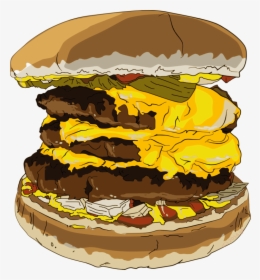 Delicious Cheese Burger Cartoon Png, Transparent Png, Free Download