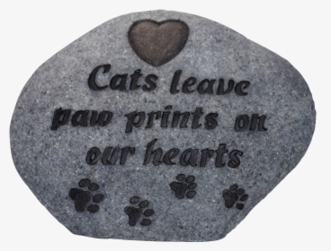 Cat Paw Print Memorial Stone Grey By Vivid Arts - Headstone, HD Png Download, Free Download