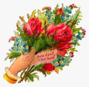 Flower Bouquet With Hand Png, Transparent Png, Free Download