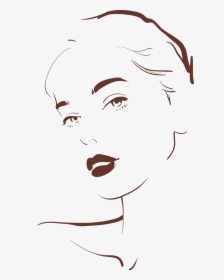 Drawing Woman Face Illustration - Woman Face Illustration Png, Transparent Png, Free Download