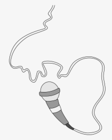 Transparent White Microphone Png - Transparent Microphone With Wire, Png Download, Free Download