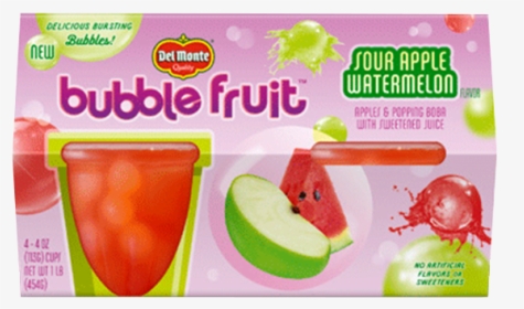 Bubble Fruit Sour Apple Watermelon - Del Monte Bubble Fruit, HD Png Download, Free Download