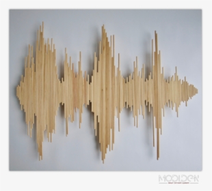 Diy Wooden Stick Wall Decoration - Wooden Soundwave, HD Png Download, Free Download
