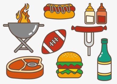 Tailgate Party Hamburger Hot Dog Barbecue Clip Art - Tailgate Clip Art Png, Transparent Png, Free Download