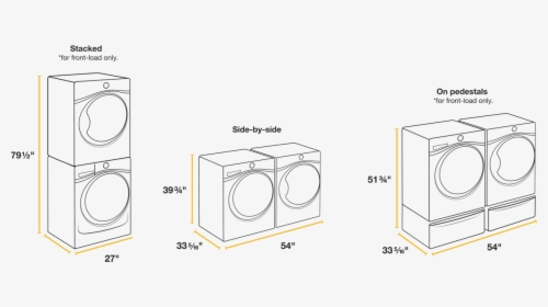 07 Inline Photo - Washer And Dryer Sizes, HD Png Download, Free Download