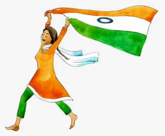 Indian Girl Png - Happy Independence Day 2019, Transparent Png, Free Download