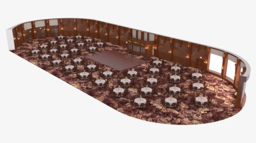 Crown Room Banquet Set-up 3d Floorplan - Floor, HD Png Download, Free Download