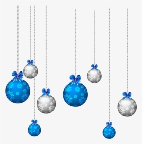 #christmas #balls #ball #ornament #blue #silver - Blue Ornament Clip Art, HD Png Download, Free Download