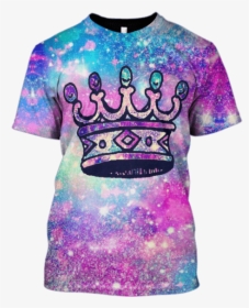 3d Crown Galaxy Hoodie Tshirt Apparel - Crown With Galaxy Background, HD Png Download, Free Download
