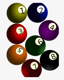 Ball,indoor Games And Sports,billiard Ball - 8 Balls Clipart, HD Png Download, Free Download