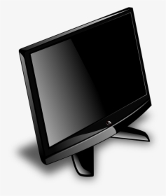 Tv, Television, Monitor, Flatscreen, Black, Glossy - Gaming Pc Clipart, HD Png Download, Free Download