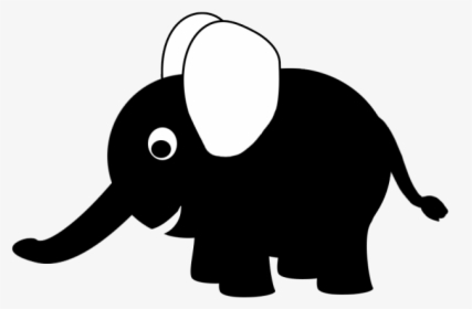 Trunk Clipart Elephant Mask - Black Elephant Clip Art, HD Png Download, Free Download