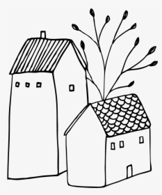 Clipart Pencil Doodle - Hand Drawn House Clipart, HD Png Download, Free Download