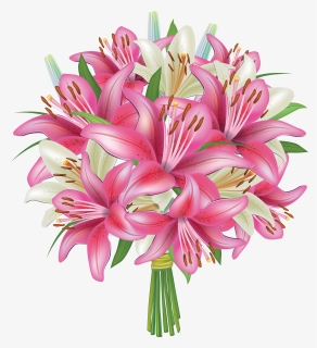 Flower Group Clipart - Bouquet Of Flowers Clipart Png, Transparent Png, Free Download