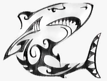 Great White Shark Clipart Outline Tattoo - Tribal Great White Shark Tattoos, HD Png Download, Free Download
