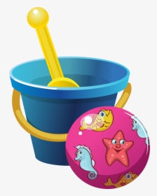 Beach Bucket Clipart Png, Transparent Png, Free Download