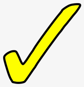 Transparent Tick Png - Yellow Checkmark Clipart, Png Download, Free Download