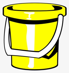 Yellow Bucket Svg Clip Arts - Bucket Clipart Black And White, HD Png Download, Free Download