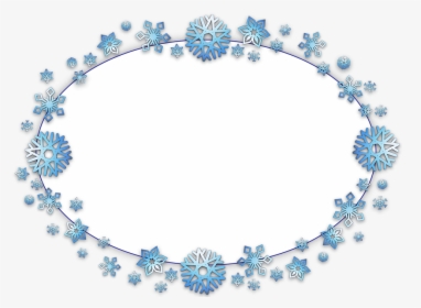 Frame, Border, Oval, Card, Xmas, Christmas, Snow, Flake - Oval Christmas Frame Transparent, HD Png Download, Free Download