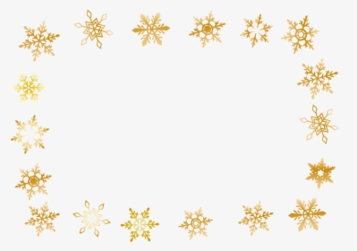 Winter Gold Snowflake Frame - Gold Snowflake Frame Png, Transparent Png, Free Download