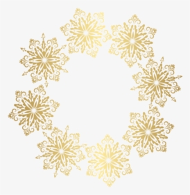 Gold Snowflakes Border Transparent Image - Transparent Background Xmas Borders, HD Png Download, Free Download