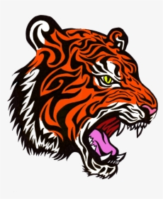 Bengal Art,graphics,siberian Tiger,whiskers,art - Color Tattoo Png, Transparent Png, Free Download