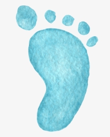 This Graphics Is Ice Blue Footprint Transparent Decorative - Baby Footprint Transparent Background, HD Png Download, Free Download