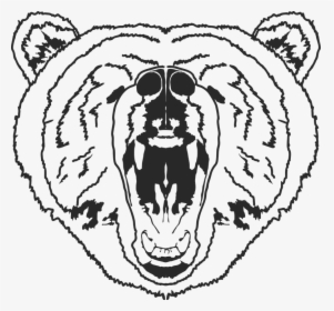 White,bengal And White,siberian Tiger,terrestrial Animal,big - Bear Outline, HD Png Download, Free Download