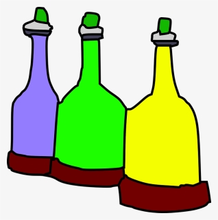 Cartoon Bottles Svg Clip Arts - Bottles Clip Art, HD Png Download, Free Download