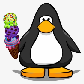 Transparent Cartoon Ice Cream Png - Penguin With Santa Hat, Png Download, Free Download