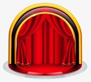 Stage With Red Curtains Png Clipart Image - Stage Clipart Png, Transparent Png, Free Download