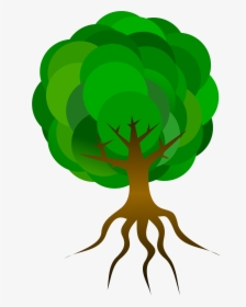 Tree With Roots Png - Cartoon Roots Of A Tree, Transparent Png, Free Download