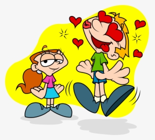 Svg Freeuse Library Falling In Love Clip - Boy In Love Cartoon, HD Png Download, Free Download