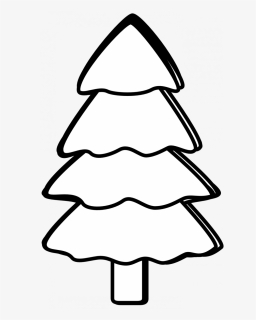 Christmas Tree Black Png - Black And White Tree Clipart, Transparent Png, Free Download